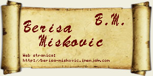 Beriša Mišković vizit kartica